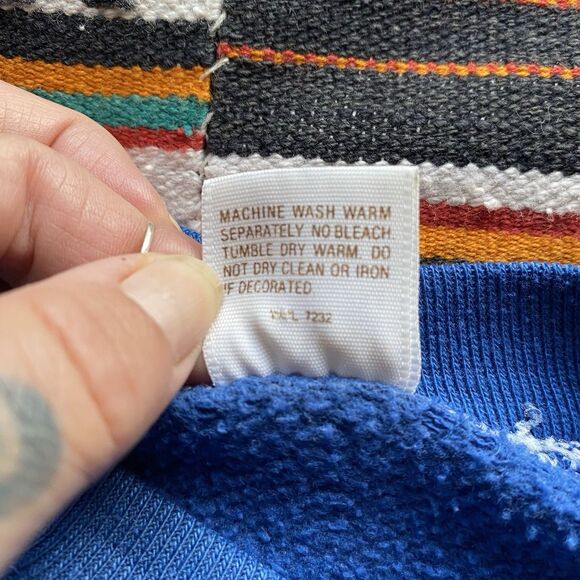 Vintage Sportswear Blue Crewneck Pullover Sweater. 50/50 Polycotton. Size Medium - Picture 10 of 13